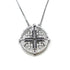 Sterling Round Jerusalem Cross Opening Magnetic Necklace